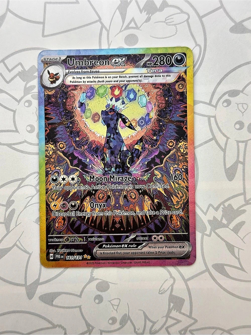 DIY custom Pokémon Umbreon EX proxy